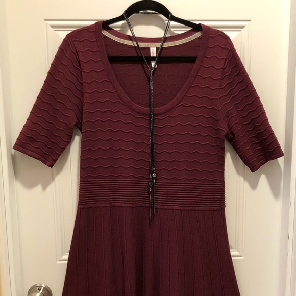 Xhilaration Burgundy Maroon Knit Sweater Dress Size XL - Picture 2 of 6